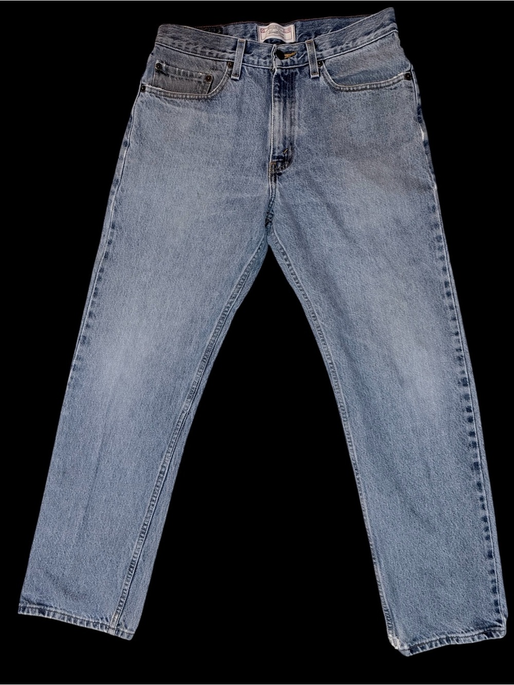 Levi Signature Reg Fit Jeans Mens 32x32 Vintage Wash 90s Straight Cotton Denim